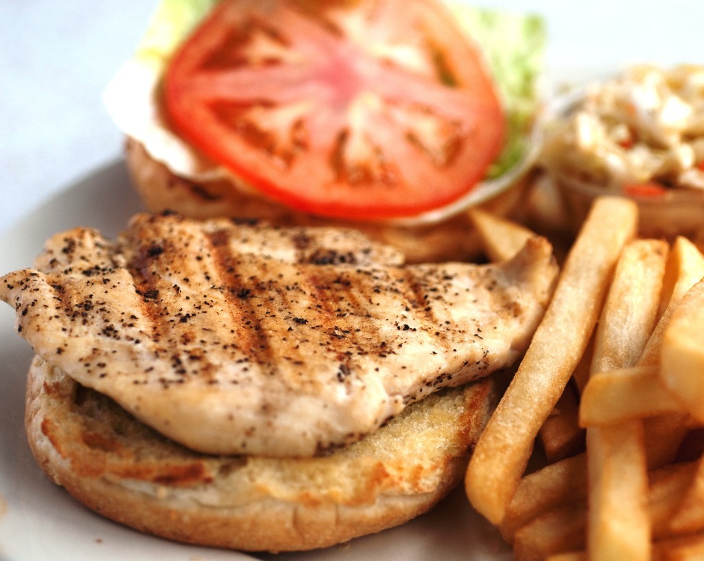 Load up your grilled chicken sandwich at Ten O Six Beach Road Bistro